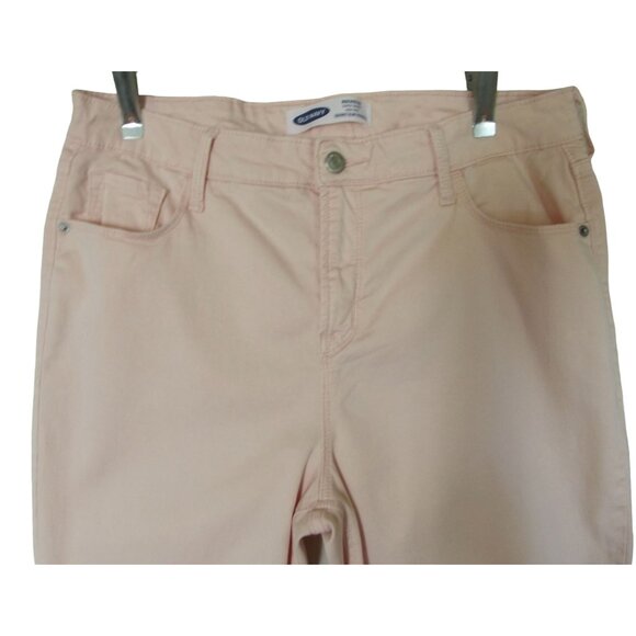 Old Navy Rockstar Jeans 14 x 29" Light Pink Sateen Super Skinny High Rise secret - Picture 2 of 8